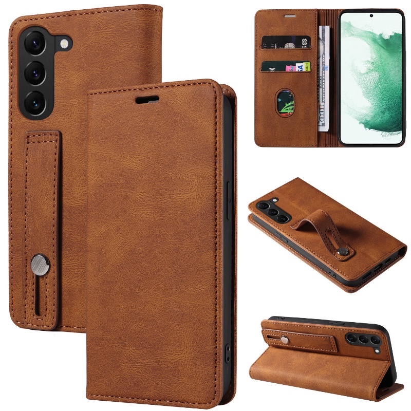 เคสโทรศัพท์มือถือหนัง-แบบฝาพับแม่เหล็ก-พร้อมสายรัดข้อมือ-สําหรับ-oppo-find-x3-x5-pro-lite