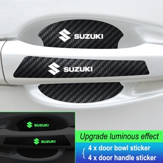 8 ชิ้น / เซต สติกเกอร์ มือจับประตูรถ ฟิล์มป้องกัน สติกเกอร์ เรืองแสง ป้องกันรอยขีดข่วน รูปลอก ถ้วย ป้องกัน ฝาครอบชาม สําหรับ Suzuki