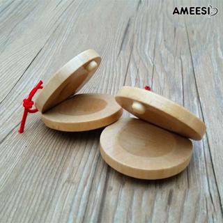Ameesi เครื่องเคาะนิ้วมือ แบบไม้ เครื่องดนตรี เพื่อการศึกษา ของเล่นสําหรับเด็ก 1 ชิ้น
