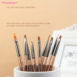 Purelove&gt; แปรงปากกาอะคริลิค สําหรับเพ้นท์เล็บเจล UV 1 ชิ้น