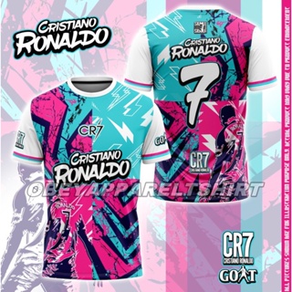 เสื้อยืด พิมพ์ลาย Cristiano Ronaldo The Goat Sublimation สําหรับผู้ชาย | Baju CR7