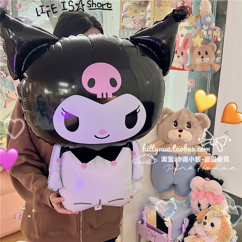 sanrio-ลูกโป่ง-รูปการ์ตูนอนิเมะ-kuromi-my-melody-cinnamoroll-น่ารัก-พร็อพถ่ายรูป-สําหรับตกแต่งปาร์ตี้วันเกิด