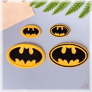 ♥ แผ่นแพทช์โลโก้แบทแมน The Dark Knight ♥ แผ่นแพทช์รีดติดเสื้อ ลายซูเปอร์ฮีโร่ DIY 1 ชิ้น