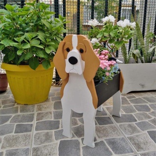 กระถางต้นไม้ PVC รูปสัตว์ สุนัขน่ารัก สําหรับตกแต่งสวน