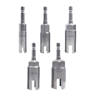 5pcs Professional Deep Strong Toughness Slot Drill Bit Socket 1/4 Inch Hex Shank Butterfly Type Q-Hanger Wing Nut Driver