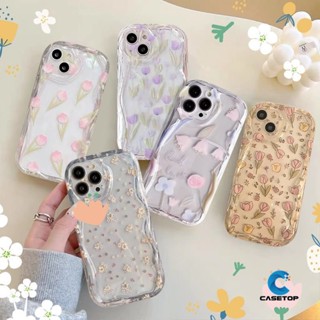 เคสโทรศัพท์มือถือ แบบใส ขอบโค้ง ลายดอกไม้ ดอกทิวลิป 3D สําหรับ Oppo A77S A7 A1K A12 A55 A16s A15s A9 A15 A77 A16 A17 A57 A5s A3s A53 2020 A54 A5 A17K