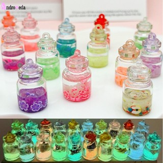 ขวดโหลแก้วใส เรืองแสง ขนาดเล็ก สุ่มสี สําหรับตกแต่งบ้าน DIY 1 5 ชิ้น