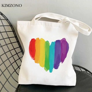 Lgbt Proud กระเป๋าโท้ท ผ้าตาข่าย สีรุ้ง นํากลับมาใช้ใหม่ได้ DCUK