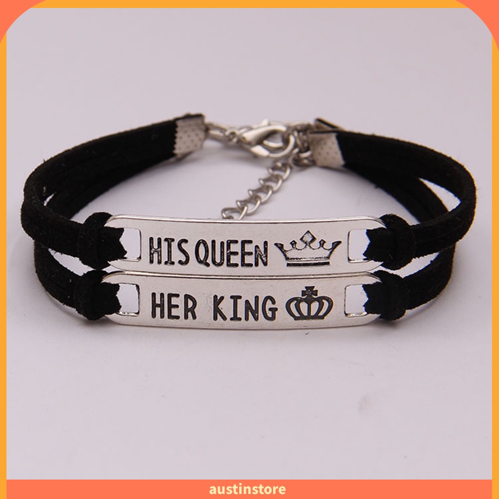 austinstore-สร้อยข้อมือ-กําไลข้อมือคู่รัก-แฟชั่น-his-queen-her-king