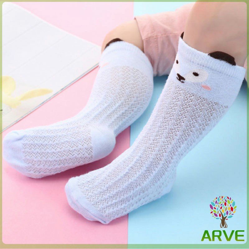 arve-ถุงเท้ายาว-ระบายอากาศได้ดี-สำหรับเด็ก-ดีไซน์ลายการ์ตูนน่ารัก-baby-socks
