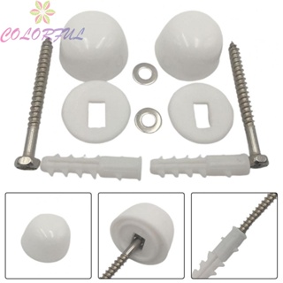 【COLORFUL】Toilet Pan Fix To Floor Kit Stainless Steel+Plastic Bolts Set Fitting Screws