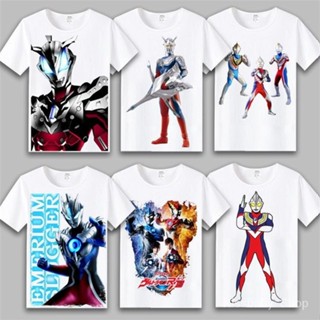 เสื้อยืดแขนสั้น พิมพ์ลายการ์ตูนซูเปอร์แมน ระบายอากาศได้ดี สําหรับเด็กผู้ชาย และเด็กผู้หญิง