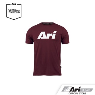  เสื้อยืด ARI KIDS SIGNATURE LIFESTYLE TEE - BURGUNDY/WHITE/WHITE เสื้อยืด อาริ คิดส์ ซิกเนเจอร์ สีเบอร์กันดีsize: S-5XL