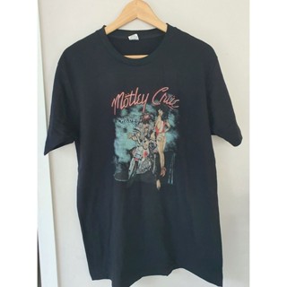 ร้อน 3 เสื้อยืดคอกลมMotley Crue T-shirt เสื้อยืดผ้าฝ้ายแท้