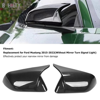 B_HILTY 2 ชิ้นฝาครอบกระจกมองข้างซ้ายขวาสไตล์ฮอร์นสำหรับ Ford Mustang 2015-2022