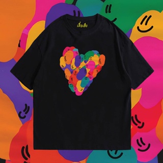 📦พร้อมส่ง เสื้อ หัวใจน่ารักๆ ผ้า Cotton 100 % ผ้าSOFT ใส่สบาย T-shirt