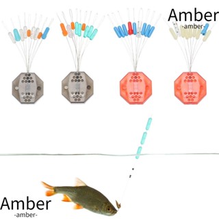 Amber ตัวหยุดสายเอ็นตกปลา ทรงกระบอก (7+2 ถั่ว) คุณภาพดี 90 ชิ้น