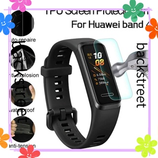 Backstreet ฟิล์มไฮโดรเจล TPU ใส นิ่ม ป้องกัน สําหรับ Huawei Band 4 Smart Watch