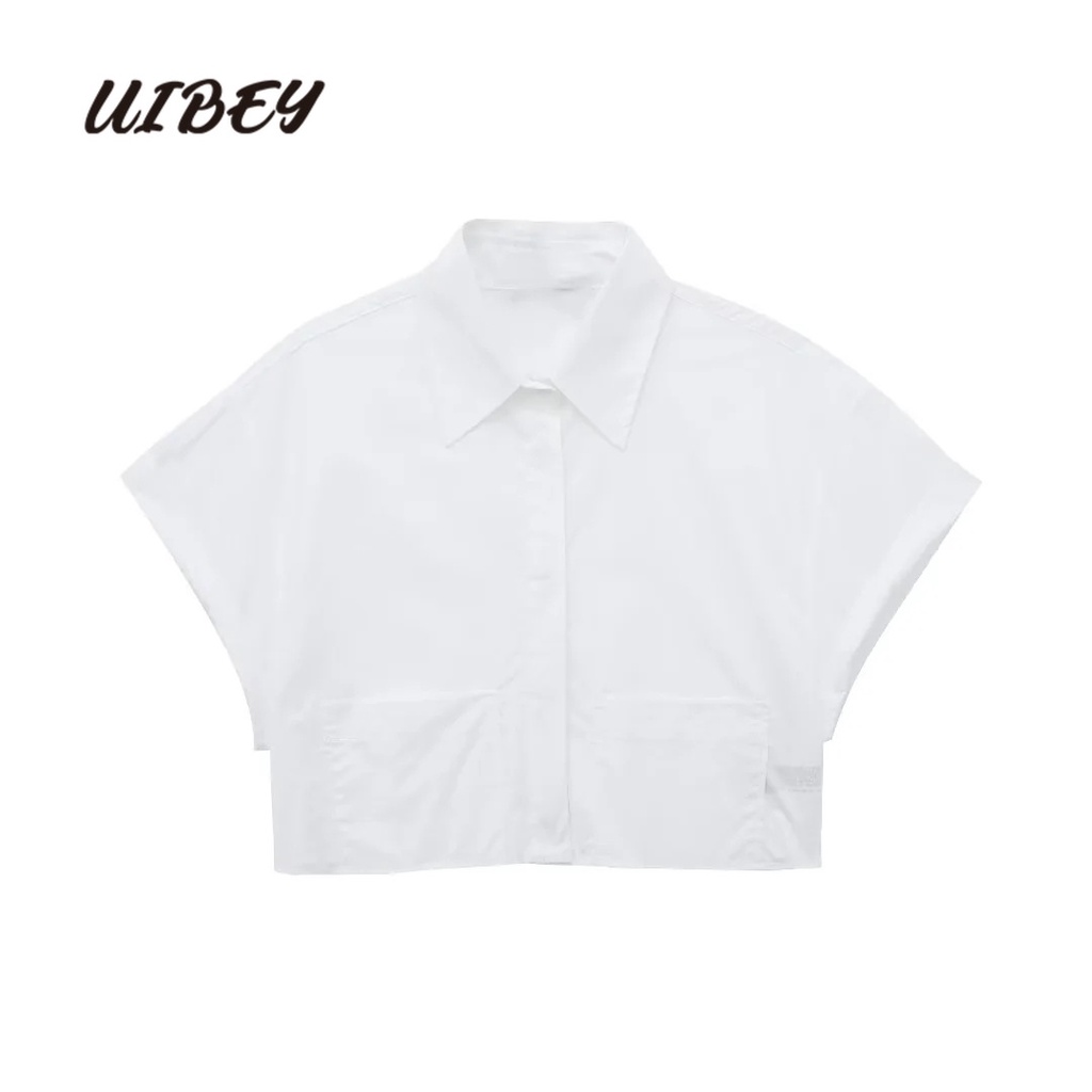 uibey-เสื้อเชิ้ตแฟชั่น-คอปก-แขนสั้น-อเนกประสงค์-8670