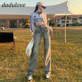DaDulove💕 New American Ins High Street Retro Tooling Jeans Niche High Waist Wide Leg Pants Large Size Trousers