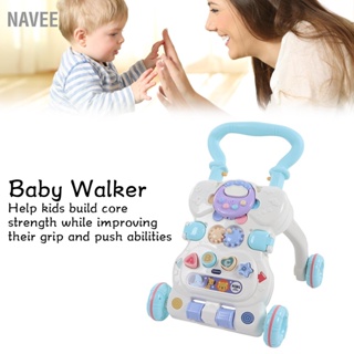  NAVEE Baby Walker ที่จับสบายล้อควบคุมความเร็วป้องกันการพลิกคว่ำเด็กวัยหัดเดินยืนเดินเครื่องมือการเรียนรู้
