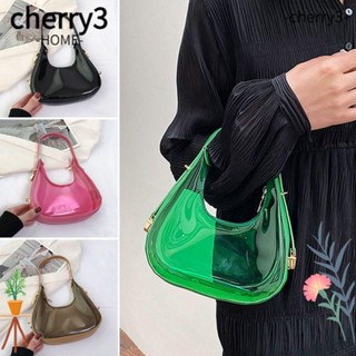 Cherry3 กระเป๋าถือ เนื้อเจลลี่ใส เรียบง่าย