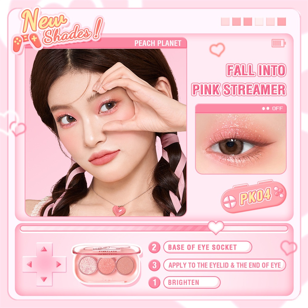 pinkflash-แผ่นอายแชโดว์ไตรรงค์กันน้ํา-matte-pearlescent-eye-makeup-face-makeup-doom