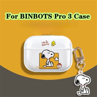【พร้อมส่ง】เคสหูฟัง แบบนิ่ม แบบใส ลายการ์ตูน สําหรับ BINBOTS Pro 3 Pro 3