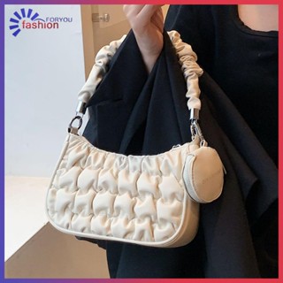 ☀ Fashionforyou เสื้อผ้าแฟชั่น ☀  กระเป๋าสะพายไหล่ หนัง PU ทรงโท้ท แบบนิ่ม ขนาดมินิ หรูหรา พร้อมสายสะพาย สีพื้น สําหรับสตรี