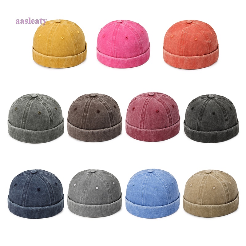 aasleaty-brimless-หมวกบีนนี่-หมวกกะลาสี-ผ้าฝ้าย-ระบายอากาศ-ฤดูใบไม้ผลิ-ฤดูใบไม้ร่วง-ย้อนยุค-ปรับได้-ผู้หญิง-ผู้ชาย-หมวกฮิปฮอป