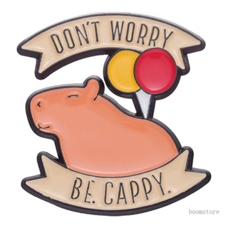 เข็มกลัดโลหะ รูปการ์ตูนสัตว์ Capybara สําหรับเด็ก