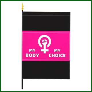 ธง My Body My Choice Flag Pro Choice Flag for Feminist Movements แบนเนอร์ติดผนัง พิมพ์ลายสองด้าน สําหรับตกแต่ง