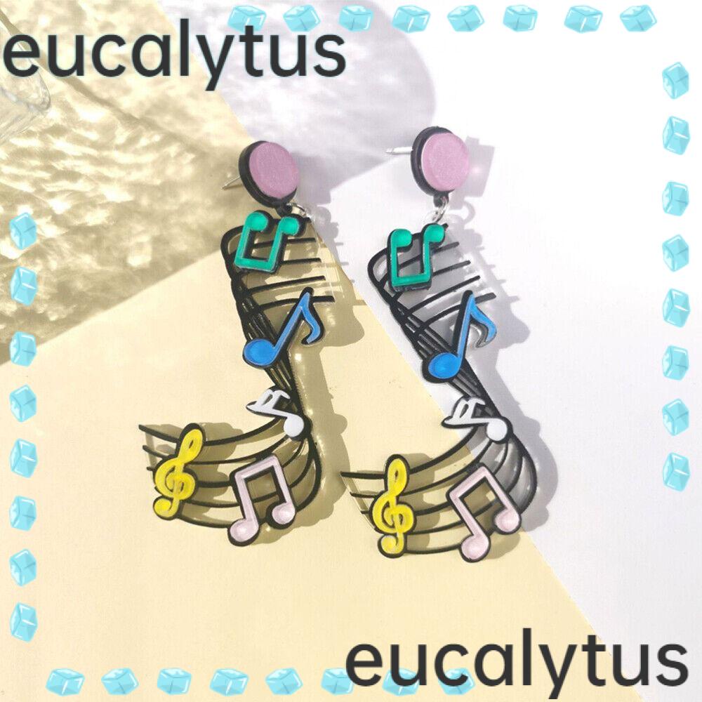 eucalytus1-ต่างหู-รูปตัวโน้ตดนตรี-หลากสี-ของขวัญ-สําหรับผู้หญิง