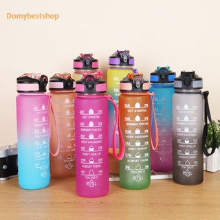 [Domybestshop.th] ขวดน้ําดื่ม ไล่โทนสี พร้อมหลอดดูด ความจุขนาดใหญ่ 1000 มล. สําหรับโรงเรียน กลางแจ้ง สํานักงาน