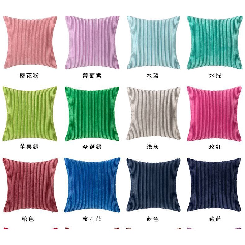 ปลอกหมอน-ผ้าลูกฟูก-ทรงสี่เหลี่ยม-สีพื้น-สไตล์นอร์ดิก-สําหรับตกแต่งโซฟา-ห้องนั่งเล่น