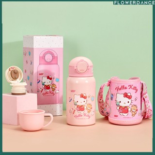 Sanrio Fcasks กระติกเก็บความร้อนสแตนเลส กระติกน้ำสูญญากาศ กระติกเก็บความเย็น เด็กนักเรียน ถ้วยหัดดื่ม ดอกไม้