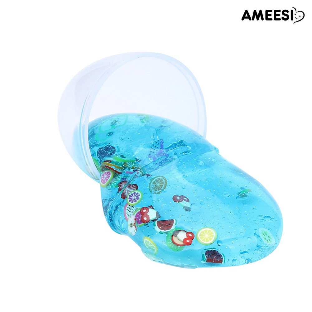 สไลม์ผลไม้-แบบนิ่ม-สีสันสดใส-บรรเทาความเครียด-ของเล่นสําหรับเด็ก-และผู้ใหญ่