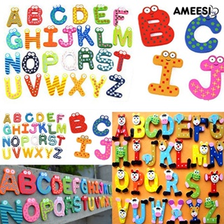 Ameesi 26 ชิ้น / เซต ไม้ไอซี ตู้เย็น สัตว์ ตัวอักษร เพื่อการศึกษา ของเล่นเด็ก ของขวัญ