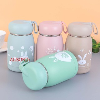 Alisond1 กระติกน้ําสูญญากาศ ขนาดเล็ก 350 มล. การ์ตูน กันรั่ว กาแฟ กระติกน้ําร้อน แก้วกาแฟ ฉนวนกันความร้อน