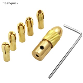 Flashquick หัวจับคอลเล็ต ทองเหลือง ขนาดเล็ก 2.35 3.17 มม. สําหรับเพลามอเตอร์ไฟฟ้า 7 ชิ้น