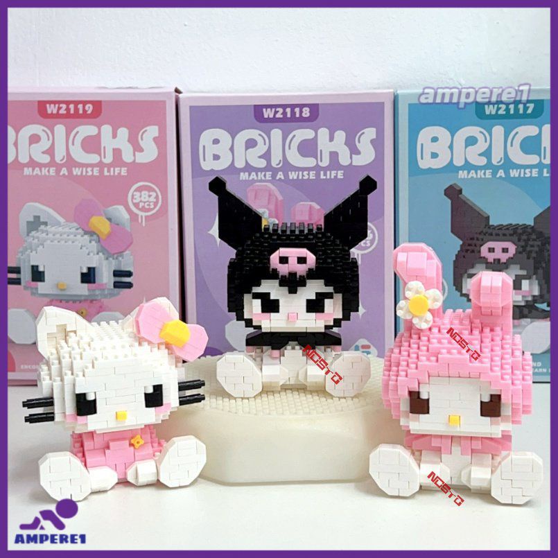 kuromi-my-melody-hello-kitty-girls-ของขวัญของเล่น-pop-doll-new-building-blocks-diy-ตกแต่ง-linabell-mickey-minnie-ame1-ame1