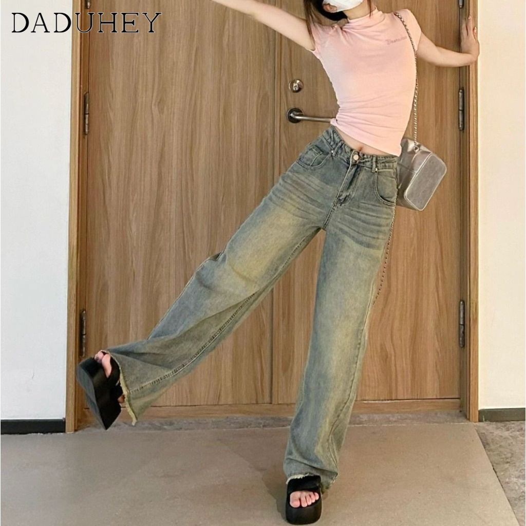 daduhey-korean-style-womens-high-waist-wide-leg-denim-pants-new-retro-loose-straight-casual-mopping-pants