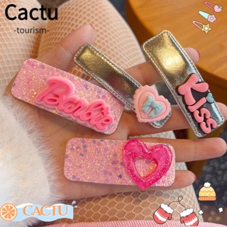 Cactu กิ๊บติดผม ประดับเลื่อม สีชมพู เครื่องประดับ สําหรับตุ๊กตาบาร์บี้