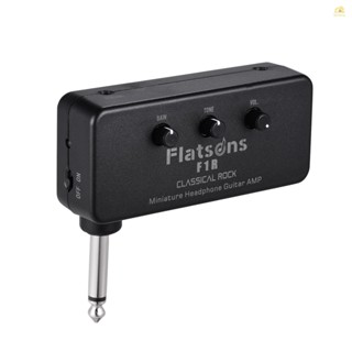 Banana_pie Flatsons F1R เครื่องขยายเสียงกีตาร์ ขนาดเล็ก พร้อมแจ็คหูฟัง 3.5 มม. อินพุต AUX Plug-and-Play