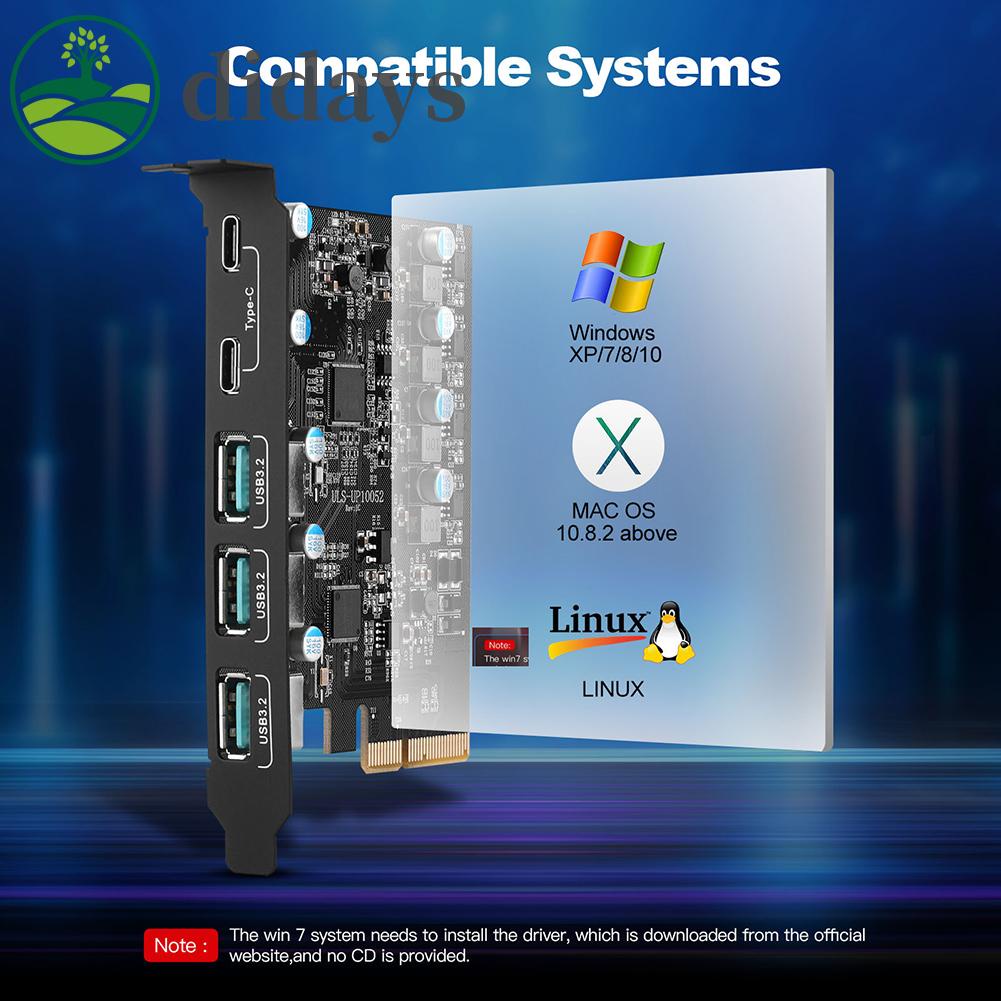 การ์ดต่อขยาย-pcie-x4-เป็น-usb-3-2-20gbps-3x-usb3-2-และ-tpyc-c-15w-2-ชิ้น-didays-th