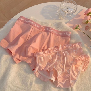 💏💏Couple Underpants#☃กางเกงในชาย-หญิง เซ็กซี่ Pure Desire เป้ากางเกงผ้าฝ้ายบริสุทธิ์ เนื้อผ้านุ่ม สวมใส่สบาย เนื้อผ้าค