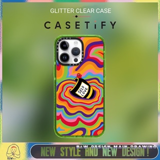 Casetify เคสโทรศัพท์มือถือ กันกระแทก ลายตัวอักษรภาษาอังกฤษ Love Yourself สีรุ้ง สําหรับ iPhone 14 13 12 11 Pro Max