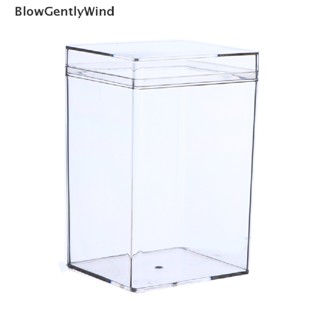 Blowgentlywind กล่องพลาสติกใส ทรงสี่เหลี่ยม สําหรับใส่ขนม บิสกิต ตุ๊กตา