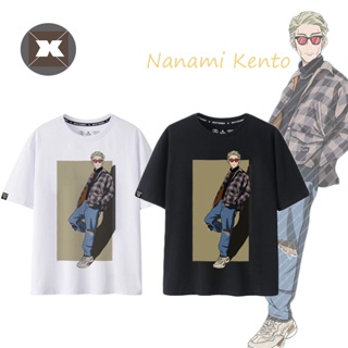 2021 Anime JUJUTSU KAISEN Nanami Kento T-shirt Cosplay Short Sleeve Tops Unisex Casual Loose Tee Couple Shirt Ins F_03