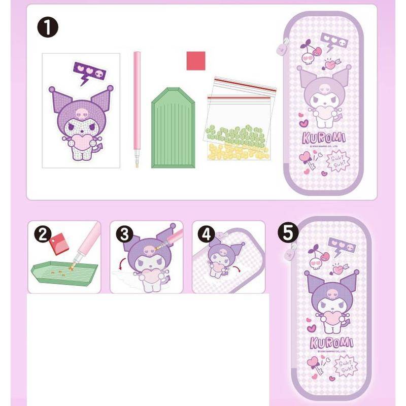 sanrio-cinnamoroll-mymelody-kuromi-กล่องเครื่องเขียน-ปากกา-ดินสอ-ปักครอสสติตช์-ลายการ์ตูนสัตว์-diy-สําหรับเด็ก-ของขวัญ